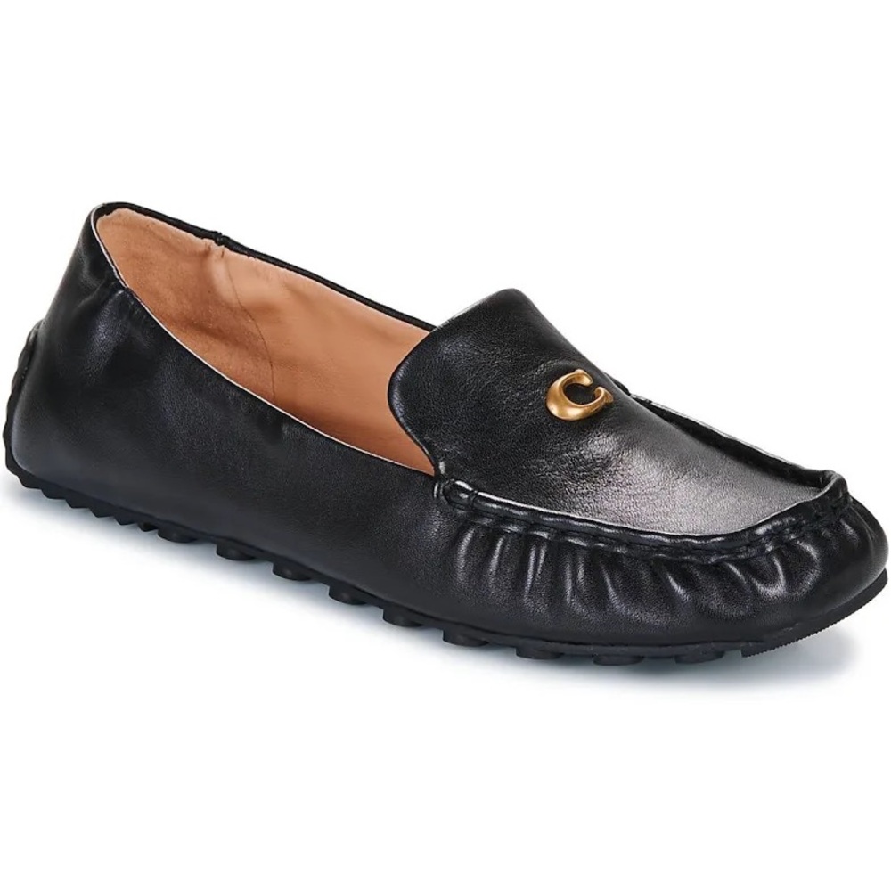 Coach Black Ronnie Leather Loafers for Women - Picture 5 of 7